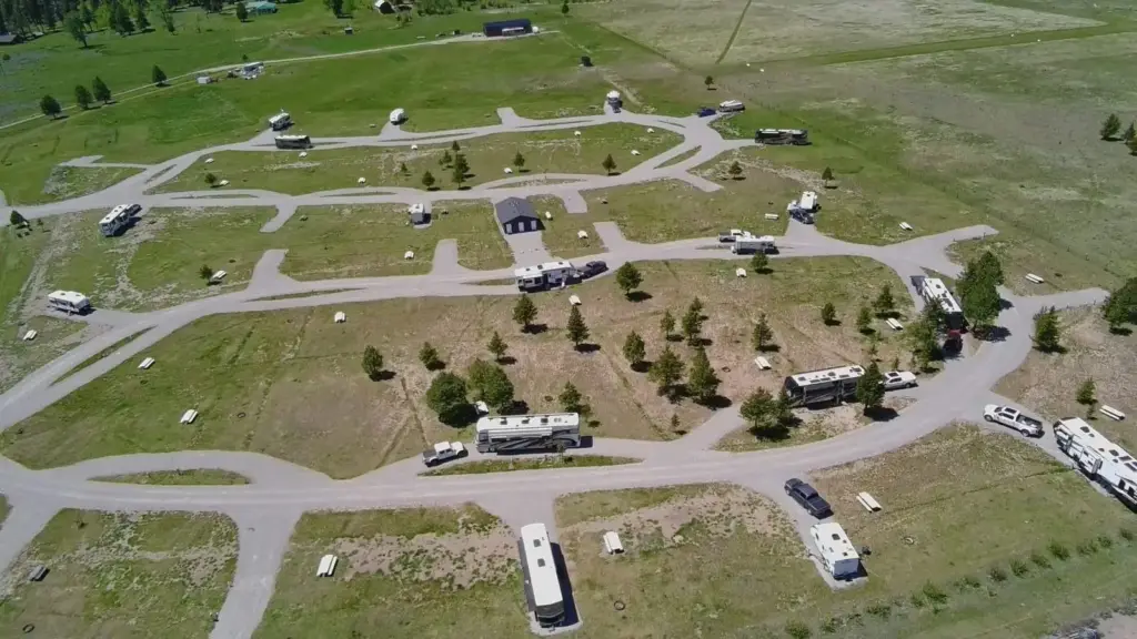 The campground loops from above