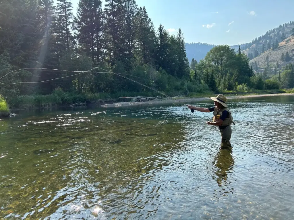 Fly fishing nearby, taken by a guest