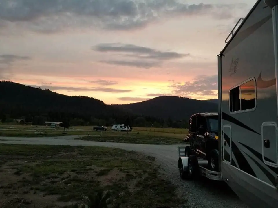 Sunset over the mountains
