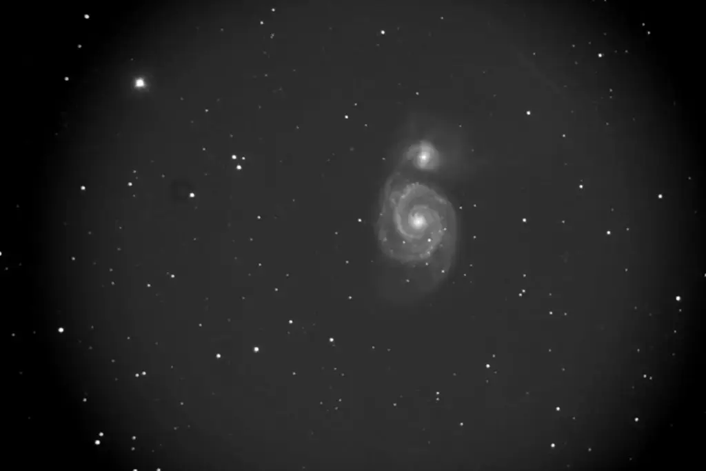 Galaxy photographed from a campsite